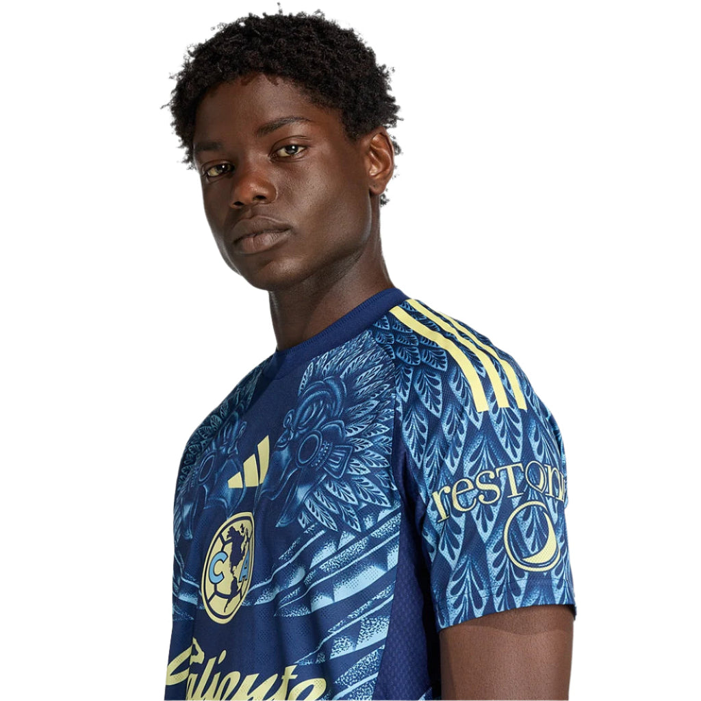 adidas S. Caceres Men's Club América 25/26 Authentic Away Jersey (Blue)