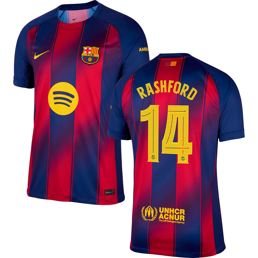 Barcelona FC Home #14 RASHFORD Jersey 2025/26 Adults