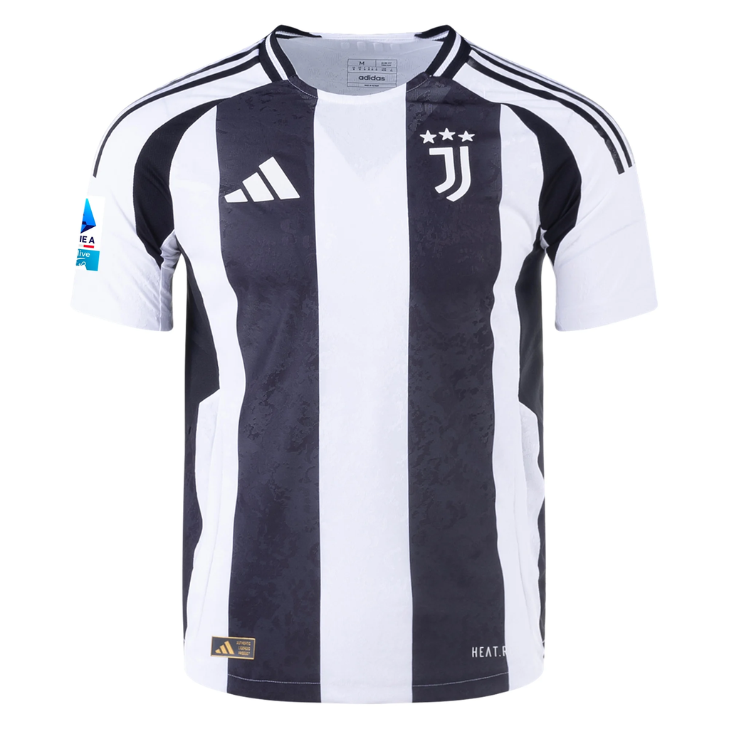 adidas Juventus Authentic Juan Cabal Home Jersey w/ Serie A Patch 24/25 (White/Black)