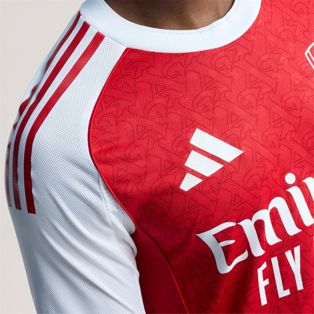 adidas Ben White Arsenal FC Authentic Home Jersey 25/26 w/ EPL Patch (Better Scarlet/White