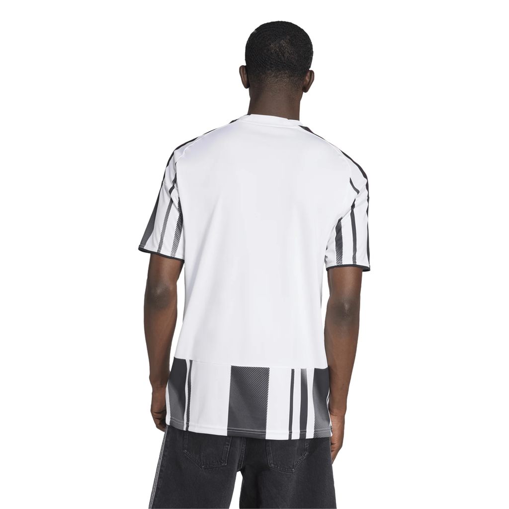 adidas Men's Juventus Kalulu Home Jersey w/ Serie A Patch 25/26 (White/Black/Pink)