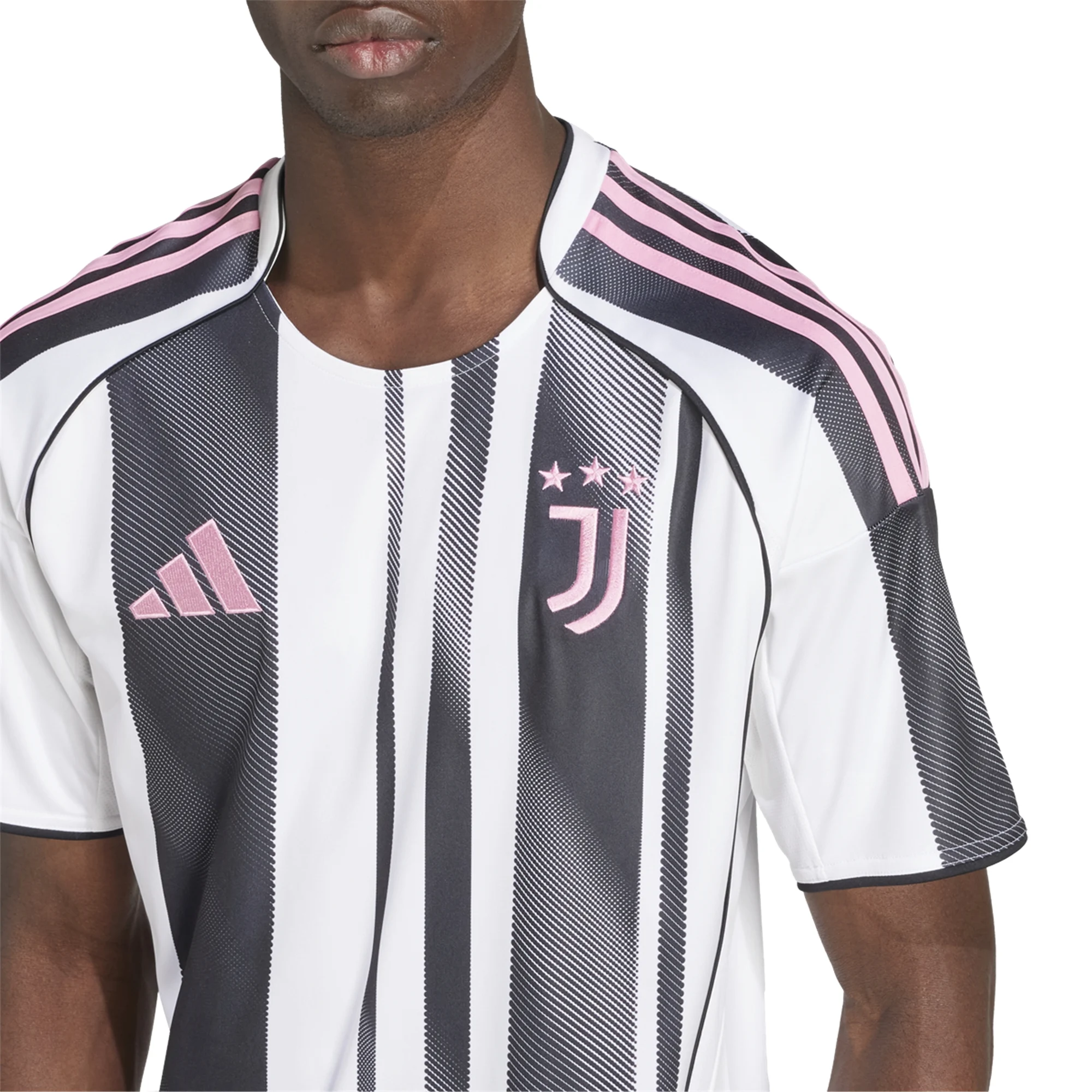 adidas Men's Juventus F.Conceicao Home Jersey w/ Serie A Patch 25/26 (White/Black/Pink)
