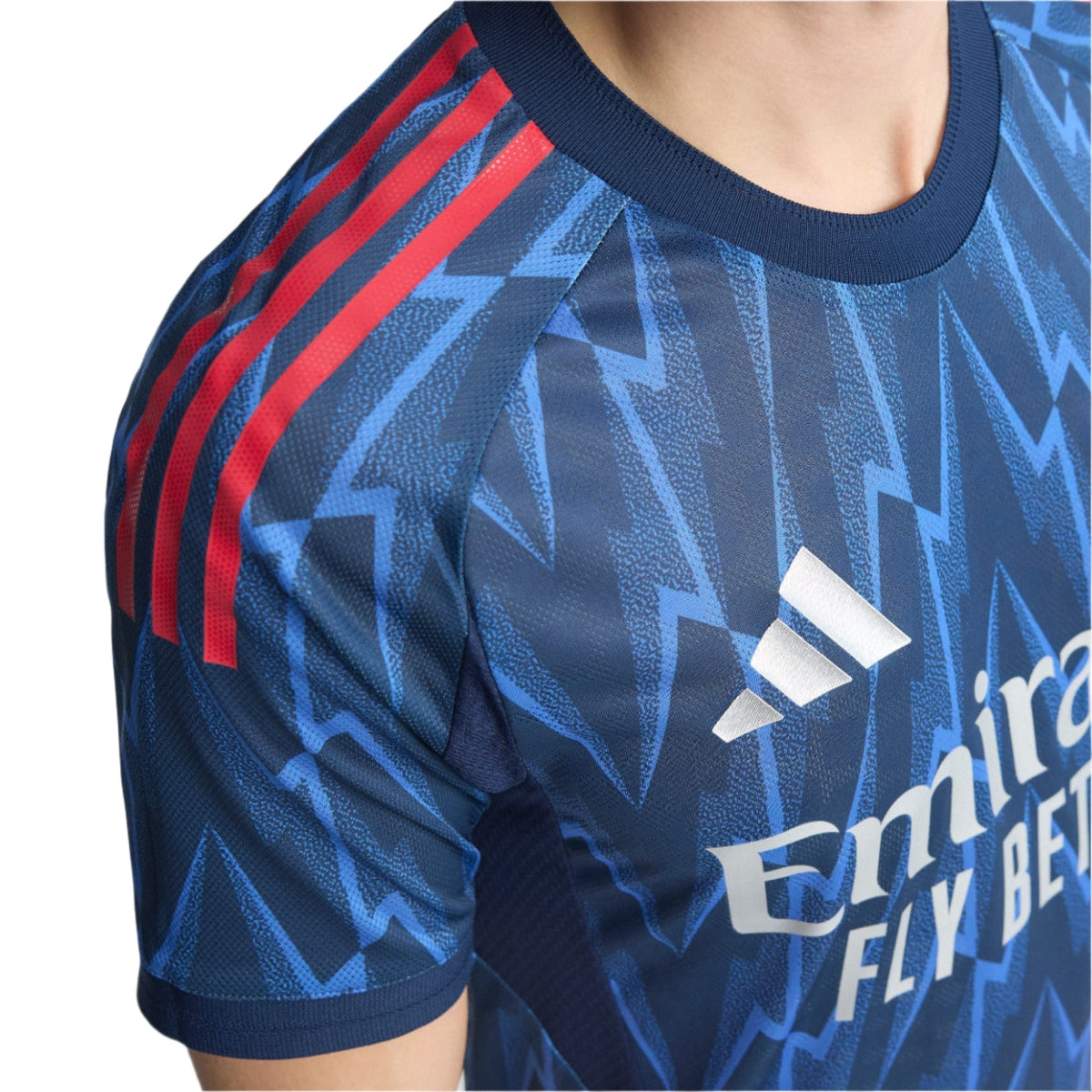 adidas Arsenal Authentic Bukayo Saka Away Jersey w/ EPL + No Room For Racism 25/26 (Indigo/Silver)