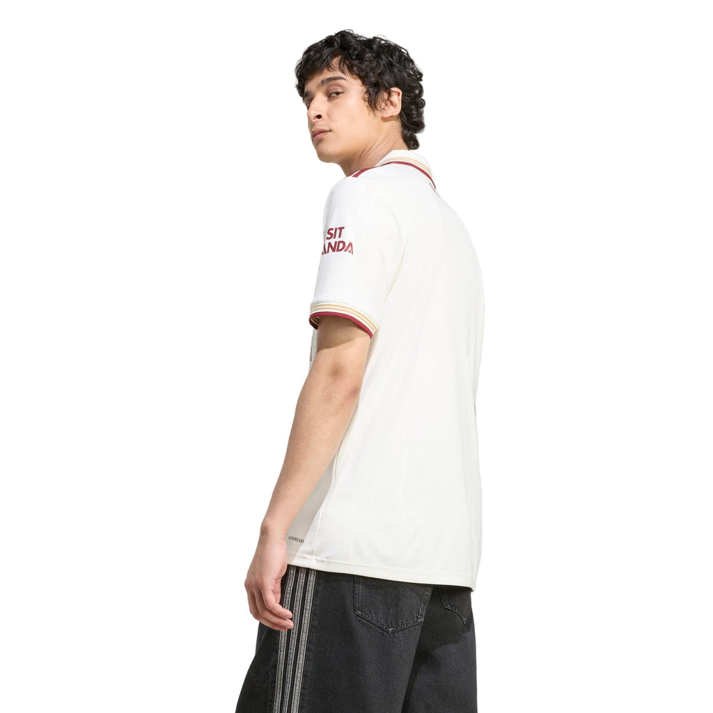 adidas Gyokeres Men's Arsenal FC Third Jersey 25/26 w/ NRFR + EPL Patches (White/Burgundy)
