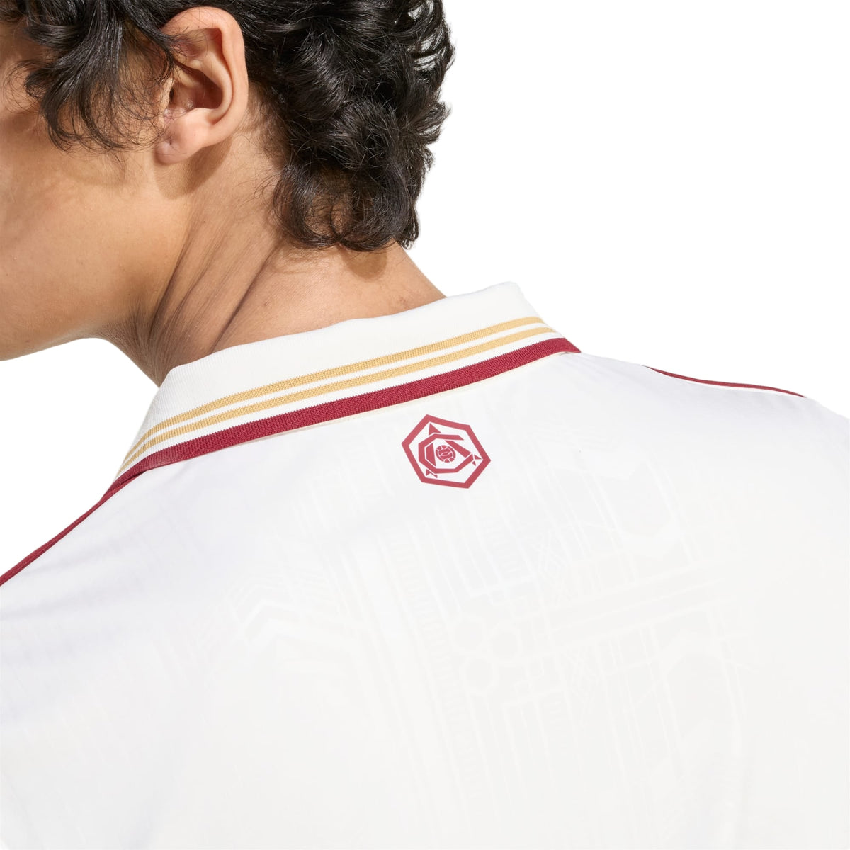 adidas Gabriel Men's Arsenal FC Third Jersey 25/26 w/ NRFR + EPL Patches (White/Burgundy)