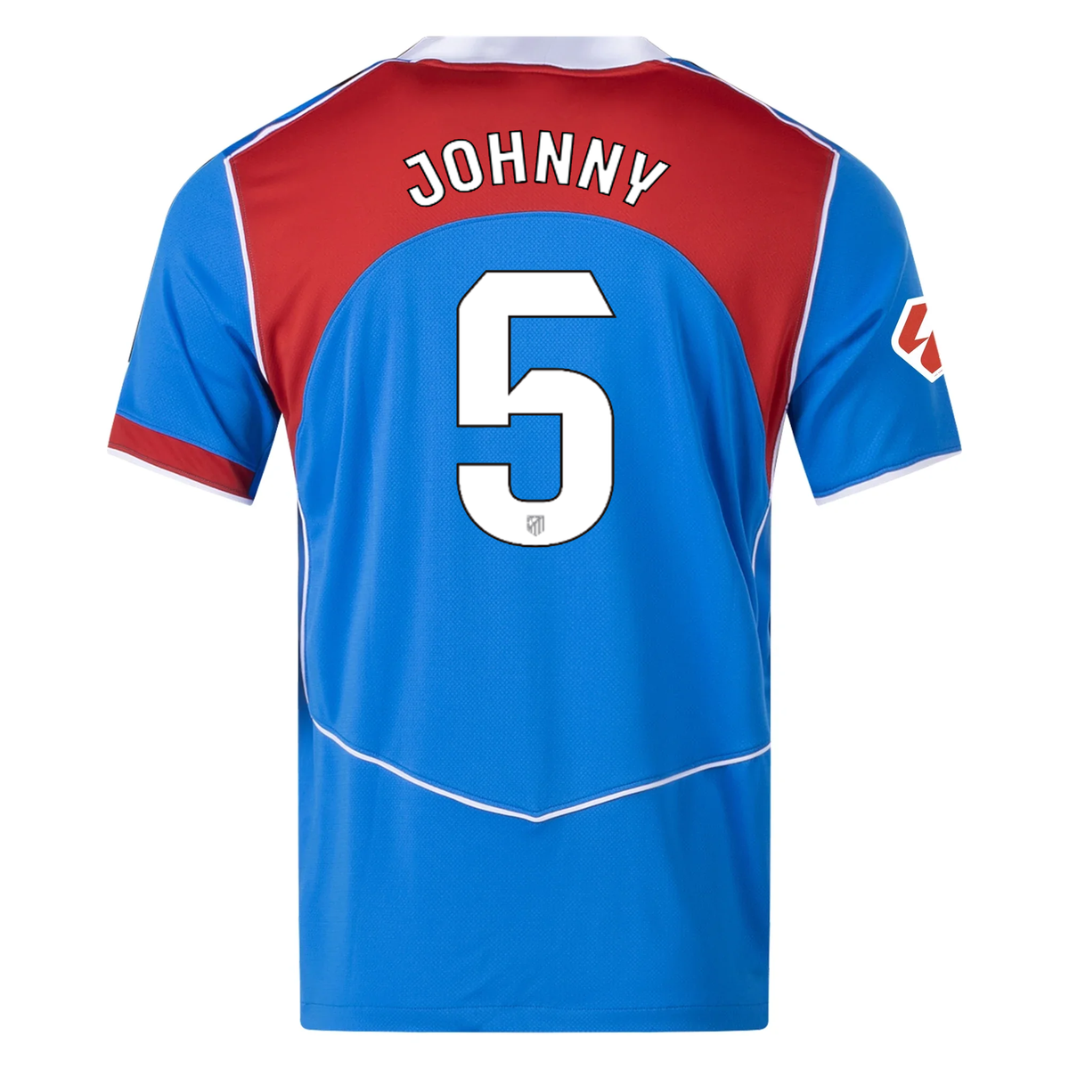 Nike Men's Atletico Madrid Johnny Cardoso T90 Third Jersey La Liga Patch 25/26 (Photo Blue/Sport Red)