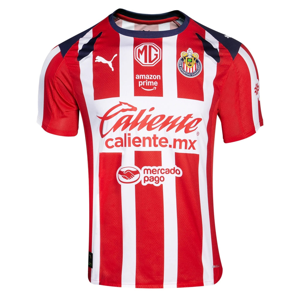 Puma Alan Pulido Men's Chivas De Guadalajara Home Jersey 25/26 (Puma Red/White)