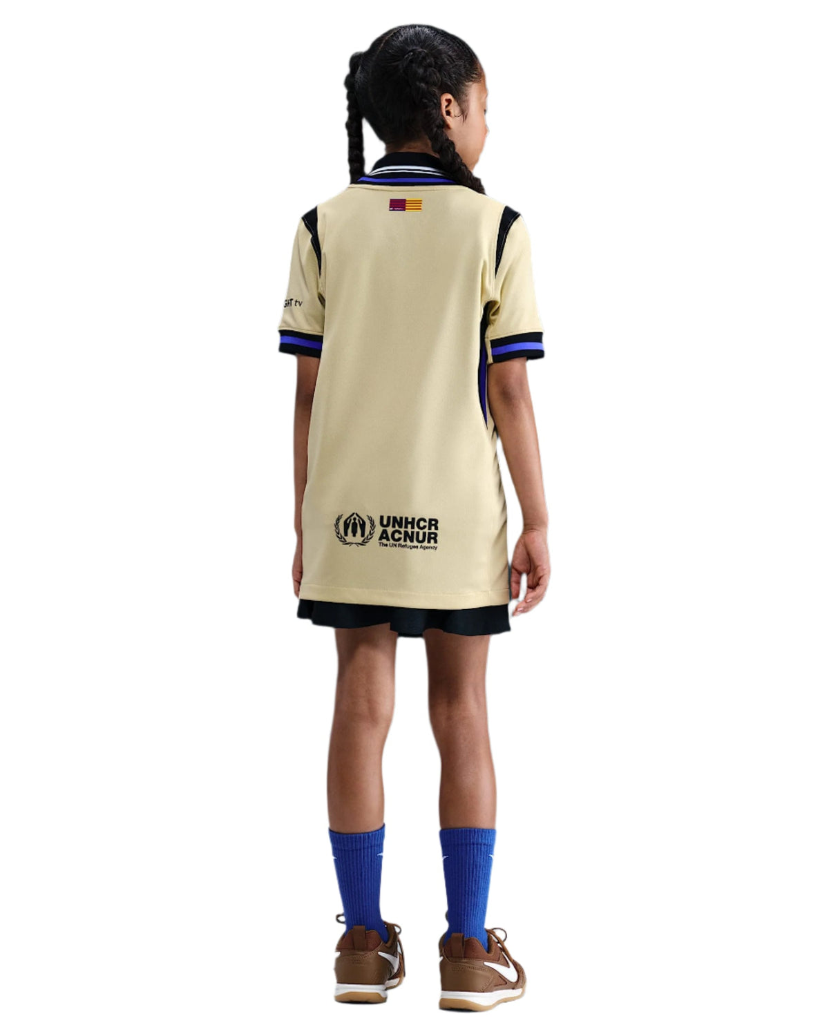 Nike Youth Lamine Yamal FC Barcelona Away Jersey 25/26 (Team Gold/Persian Violet/Black)