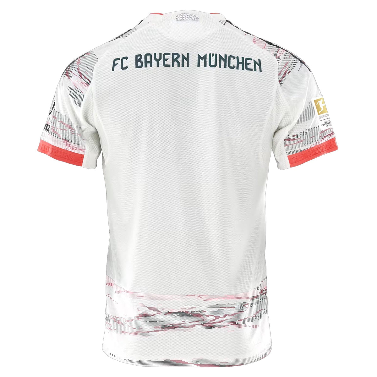 adidas Beckenbauer Authentic Away Jersey 25/26 w/ Sponsor + Meister Bundesliga Patch (White/Red)