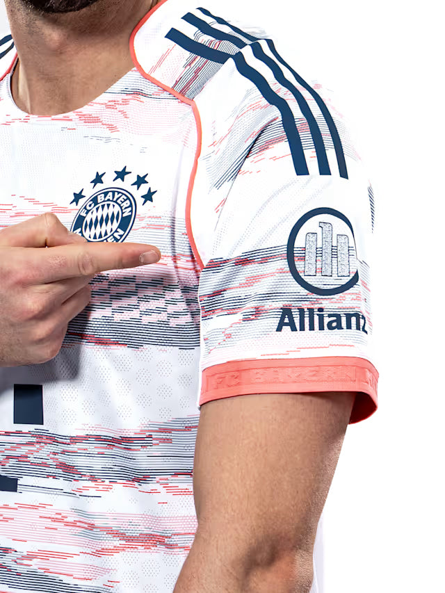 adidas Ito Authentic Away Jersey 25/26 w/ Sponsor + Meister Bundesliga Patch (White/Red)