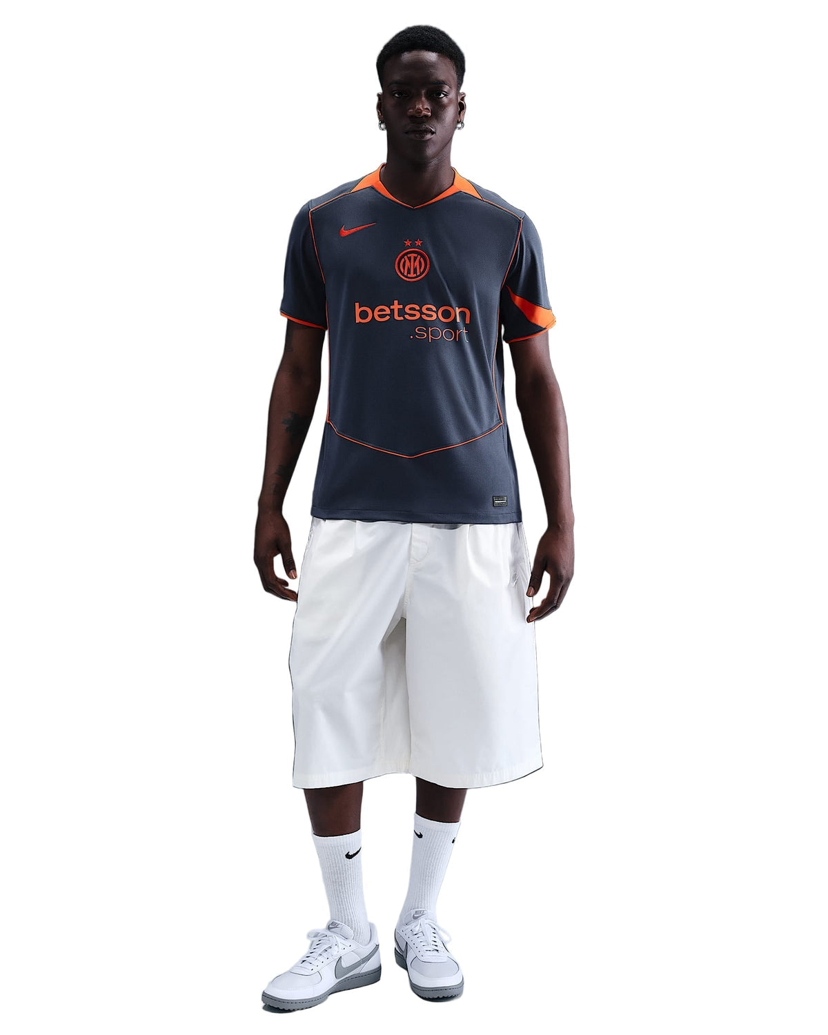 Nike Inter Milan T90 Third Jersey w/ Champions League Patches 25/26 (Thunder Blue/Safety Orange)