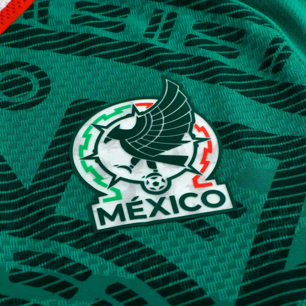 adidas Men's C. Montes  Mexico Long-Sleeve Authentic Home Jersey 2026 (Bold Green)