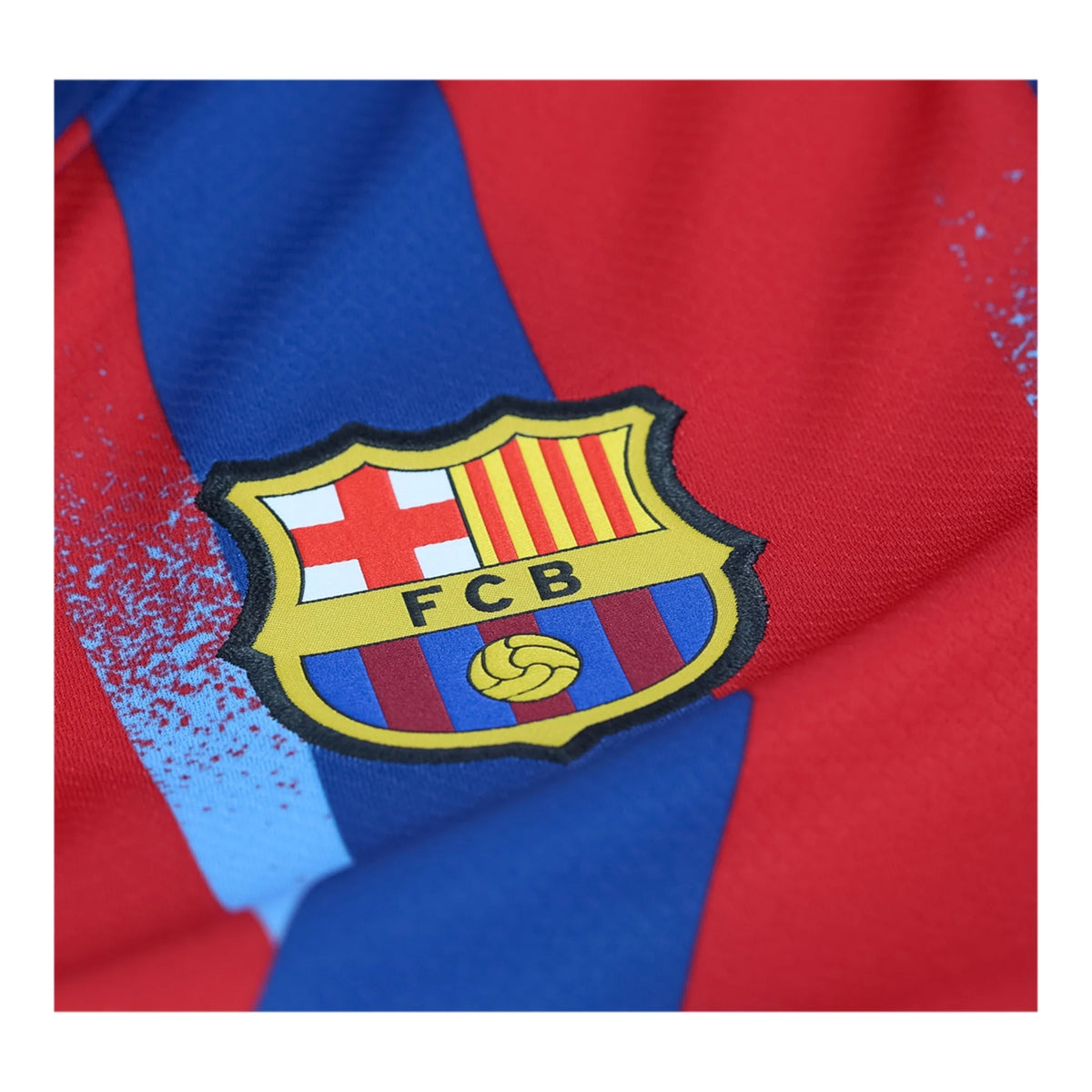 Nike Youth Gerard Martin FC Barcelona 4th Soccer Jersey 25/26 (Gym Blue/Salsa Red)