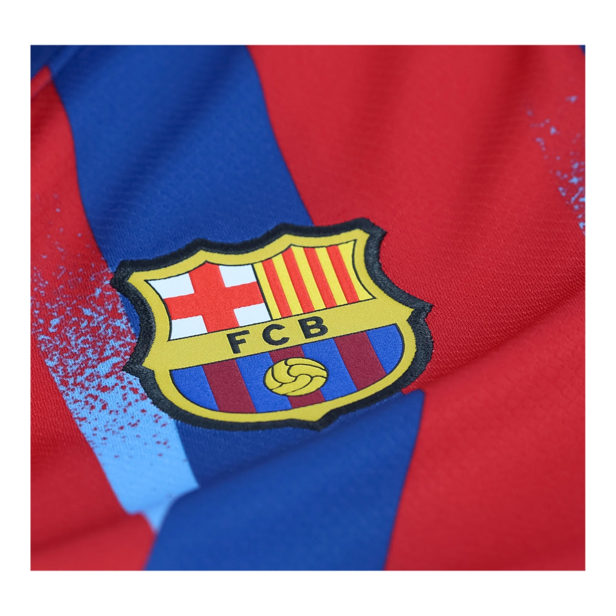 Nike Youth Pedri FC Barcelona 4th Soccer Jersey 25/26 (Gym Blue/Salsa Red)