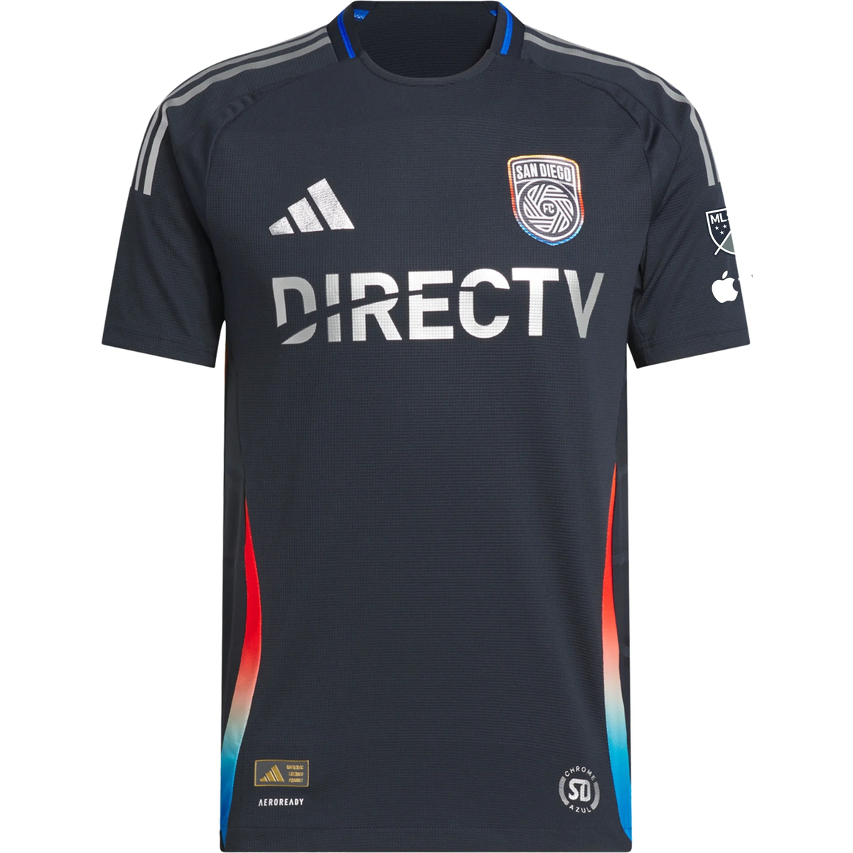 adidas Jeppe Tverskov San Diego FC Authentic Home Jersey w/ MLS + Apple TV Patches 25/26 (Night Navy)