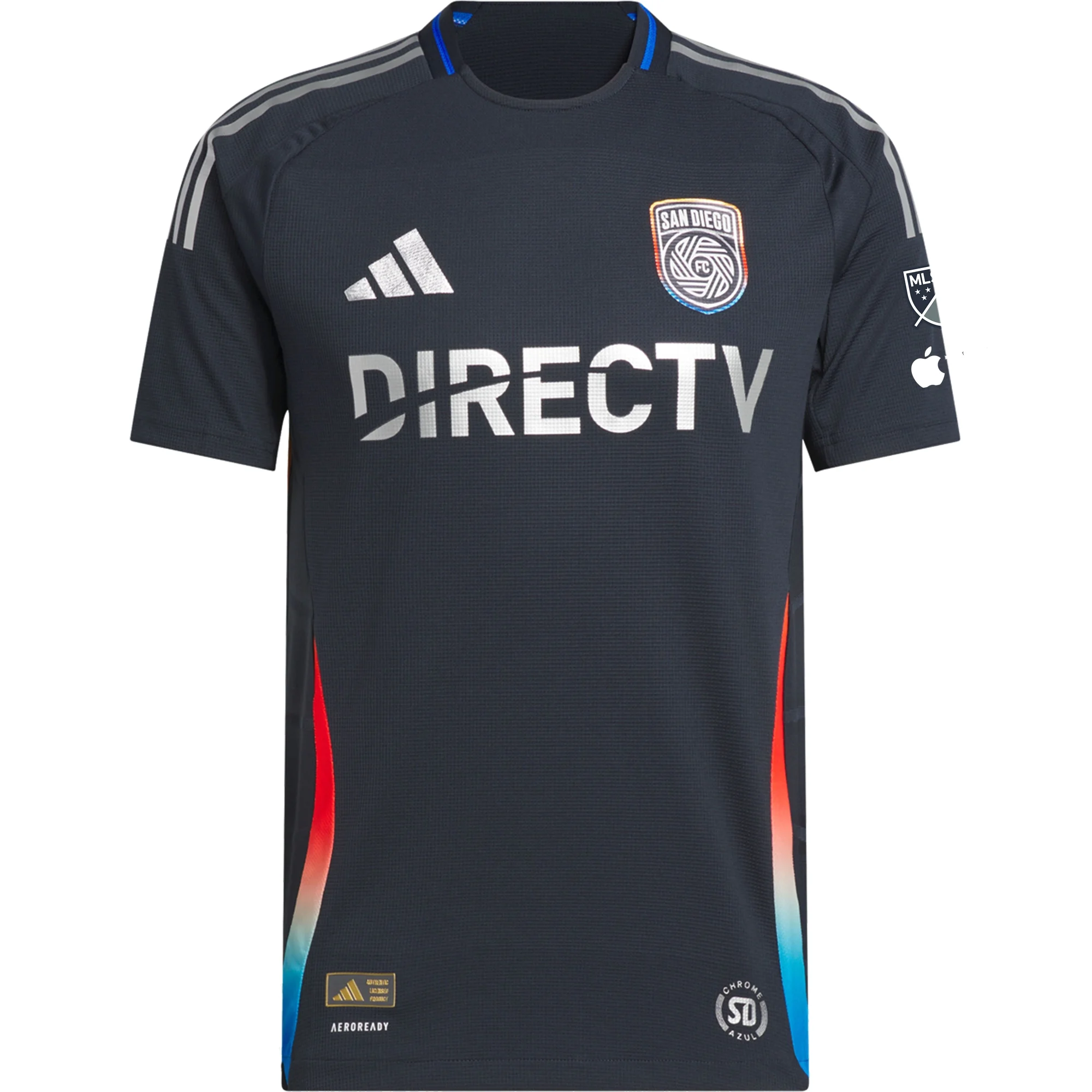 adidas Heine Gikling Bruseth San Diego FC Authentic Home Jersey w/ MLS + Apple TV Patches 25/26 (Night Navy)
