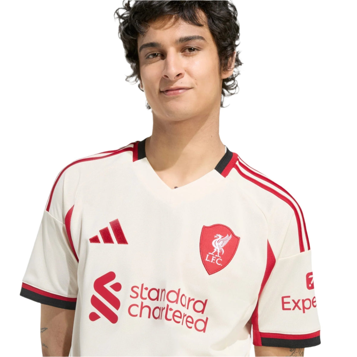 adidas Men's Liverpool Andy Robertson Away Jersey w/ EPL Champions Patch 25/26 (Wonder White)