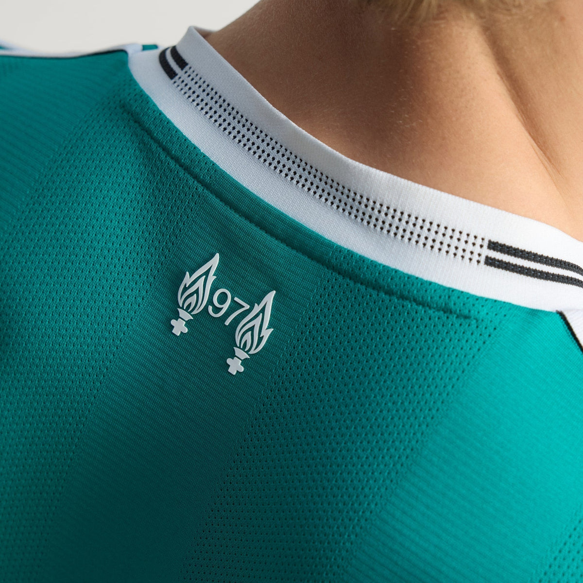 adidas Liverpool FC Authentic Dominik Szoboszlai Third Jersey w/ EPL + No Room For Racism Patches 25/26 (Sea Green)