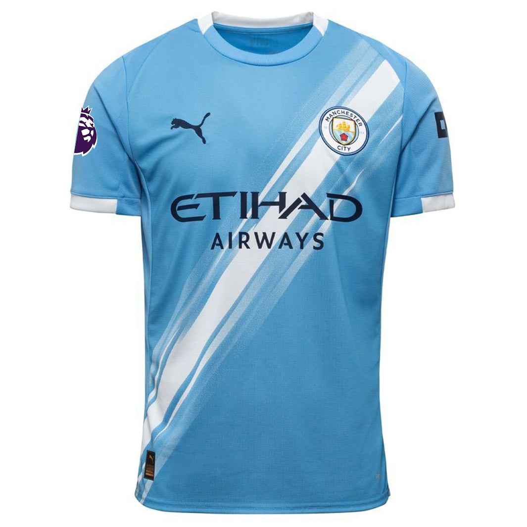 Puma Scott Carson Manchester City Home Jersey 25/26 w/ EPL + Sponsor Patch (Team Light Blue/Puma White)