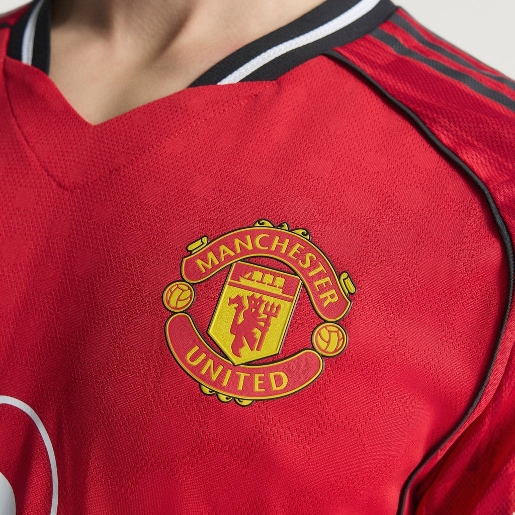 adidas Men's Manchester United Authentic Home Jersey 25/26 w/ NRFR + EPL Patch (Red)