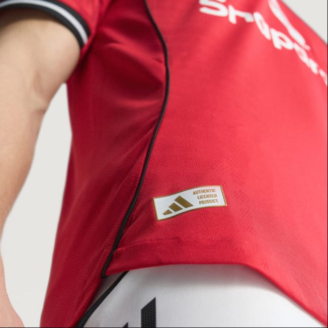 adidas Maguire Men's Manchester United Authentic Home Jersey 25/26 w/ NRFR + EPL Patch (Red)