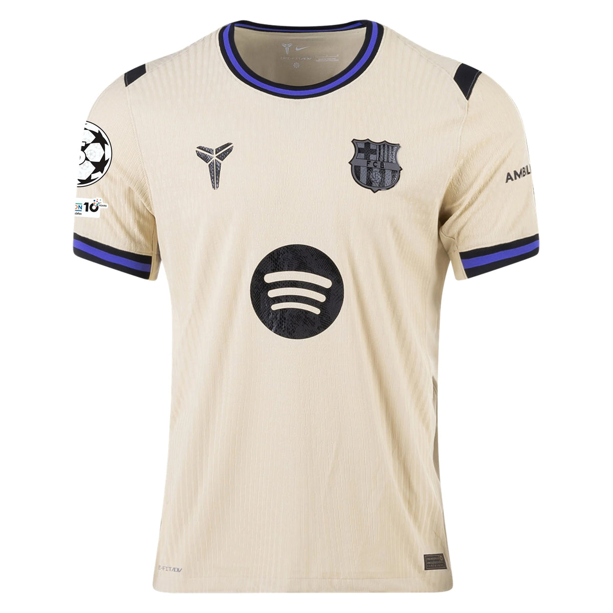 Nike Marcus Rashford Men's FC Barcelona Authentic Away Jersey w/ Champions League Patches (Team Gold/Persian Violet/Black)