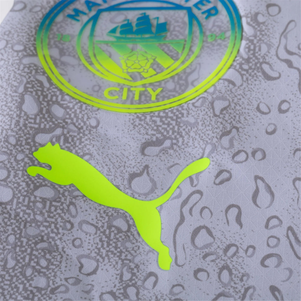 Puma Manchester City Authentic Gundogan Third Jersey w/ EPL + No Room For Racism 25/26 (Cool Weather/Pro Green)