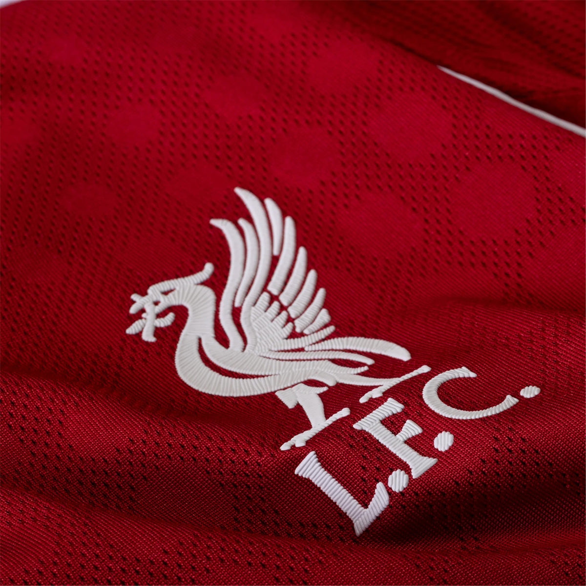 adidas Men's Liverpool FC Authentic Gomez Home Jersey 25/26 w/ Champions League Patches (Strawberry Red)