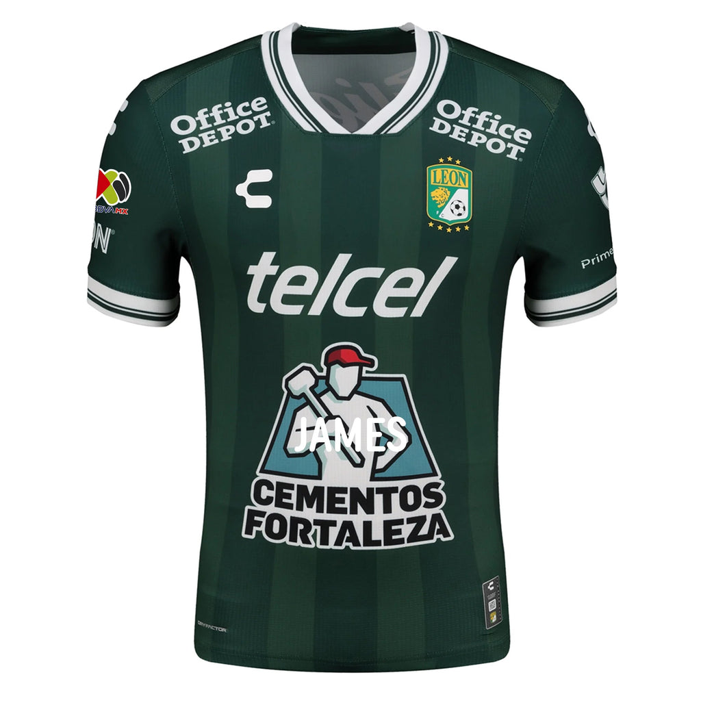 Charly Men's Leon FC Home Jersey 25/26 w/ BBVA Liga Patch (Green)