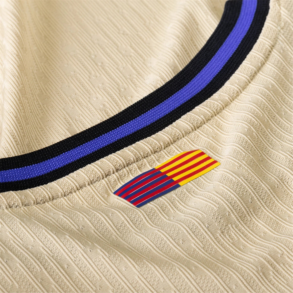 Nike Ferran Torres Men's FC Barcelona Authentic Away Jersey w/ Champions League Patches (Team Gold/Persian Violet/Black)