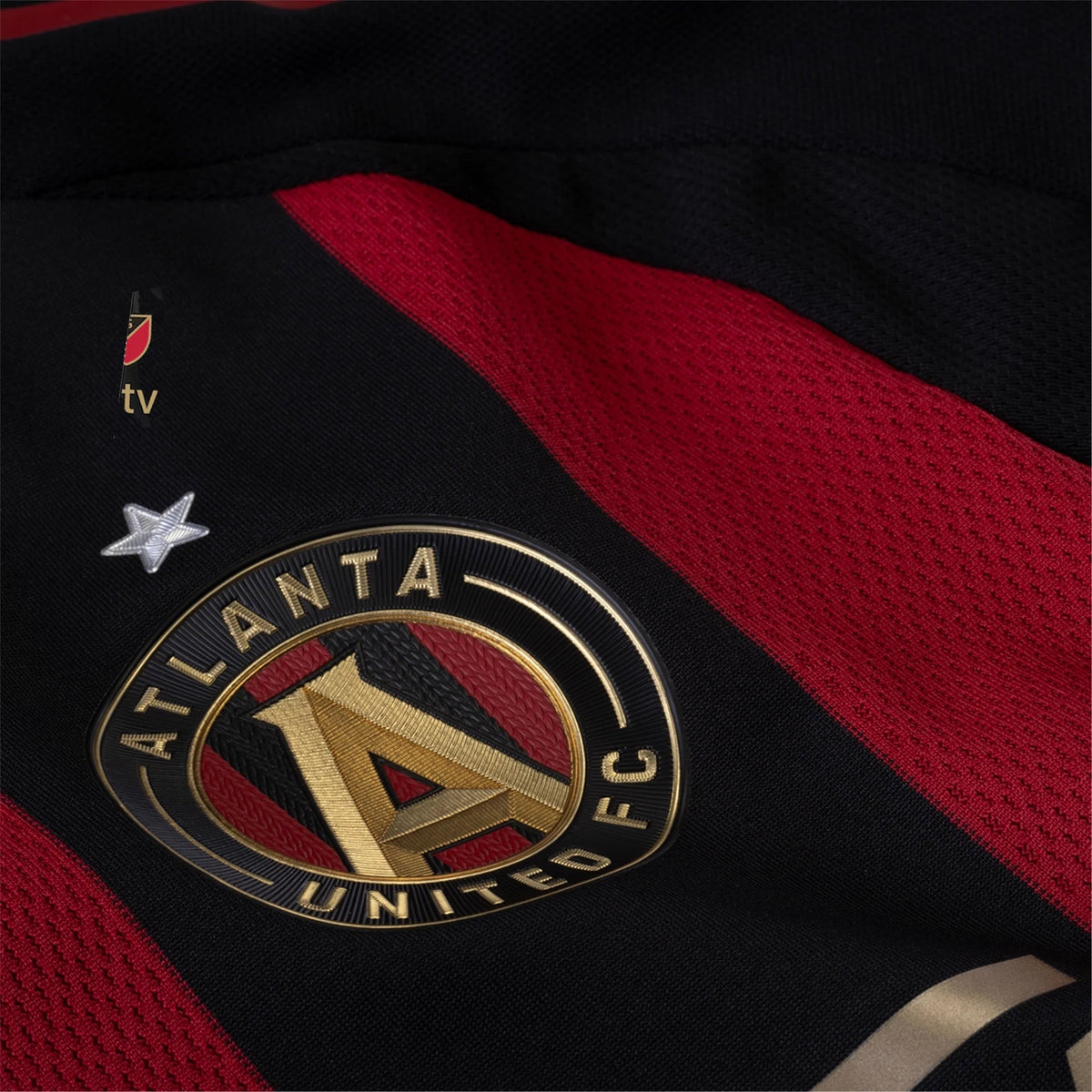 adidas Emmanuel Latte Lath Atlanta United Authentic Home Jersey w/ MLS Patches 25/26 (Red/Black)