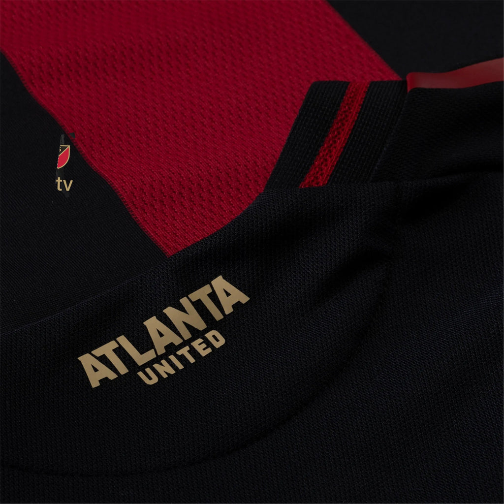 adidas Noah Cobb Atlanta United Authentic Home Jersey w/ MLS Patches 25/26 (Red/Black)