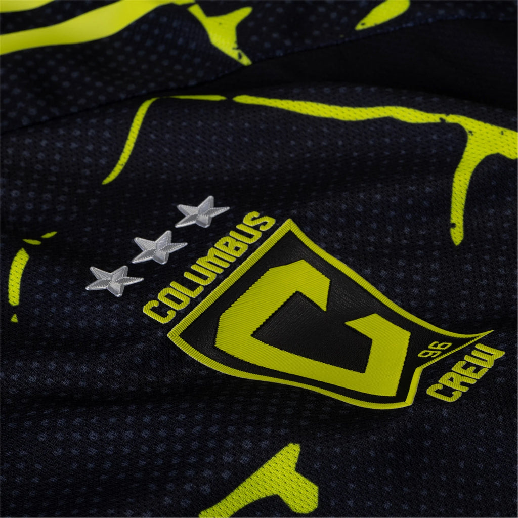 adidas Amar Sejdić Columbus Crew Authentic Away Jersey w/ MLS Patches 25/26 (Black/Yellow)
