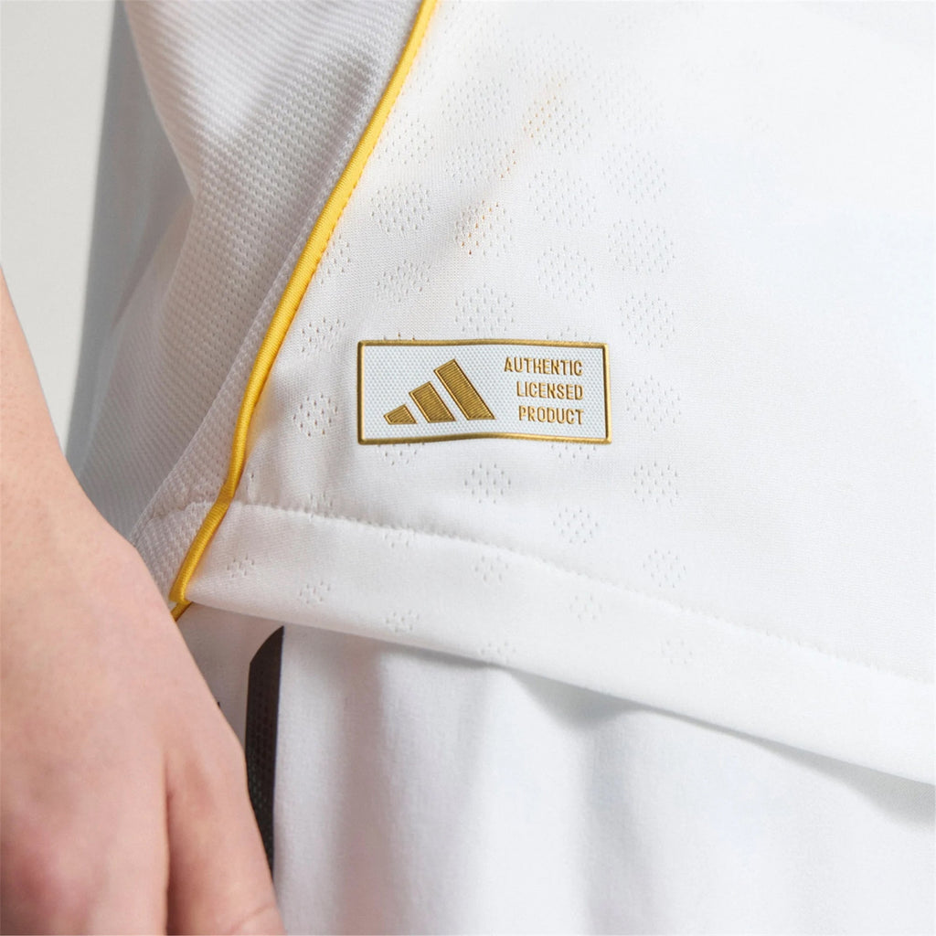 adidas Arda Guler Real Madrid Authentic Home Jersey 25/26 w/ Champions League Patches (White)