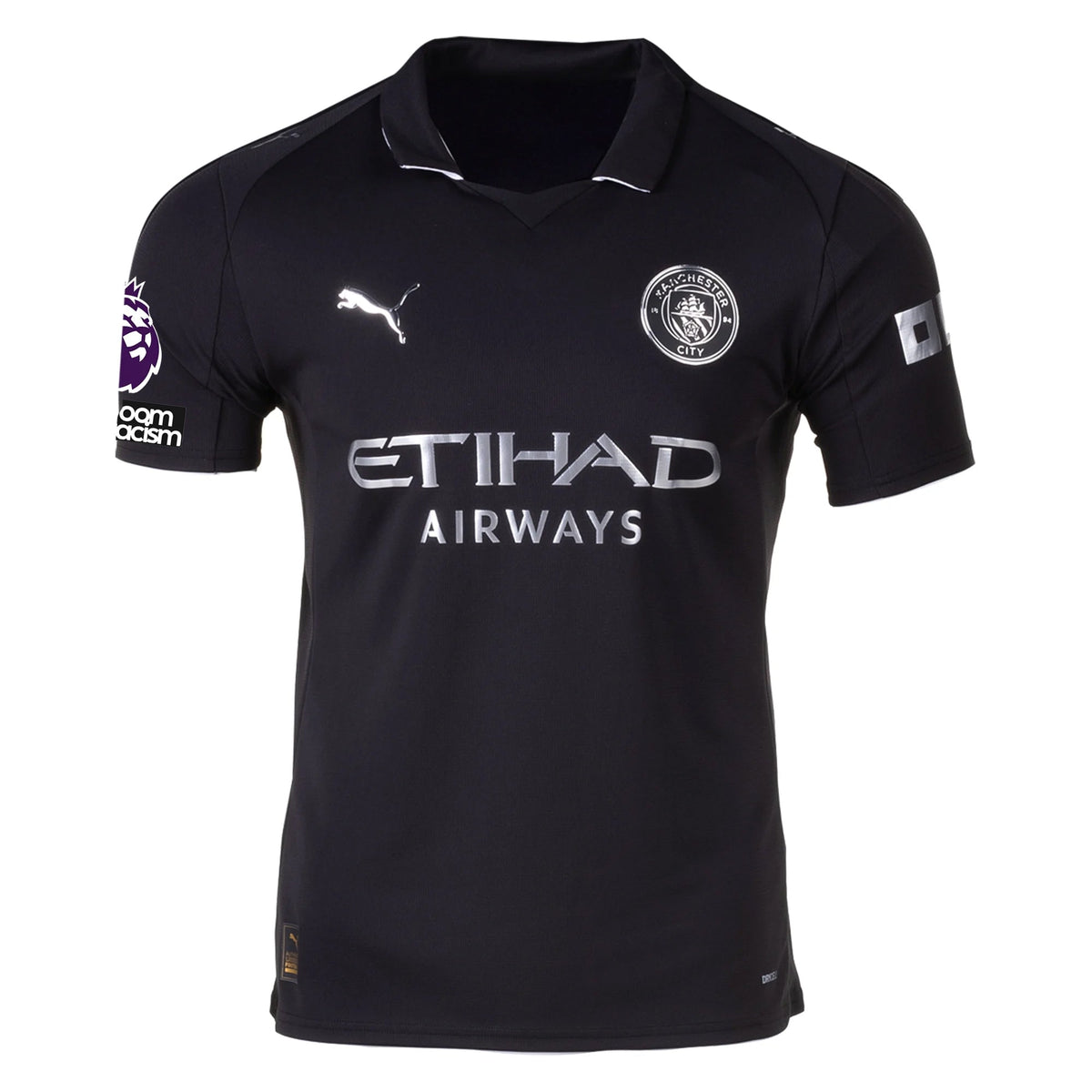 Puma Ake Men's Manchester City Away Jersey 25/26 w/ NRFR + EPL Patches (Puma Black)