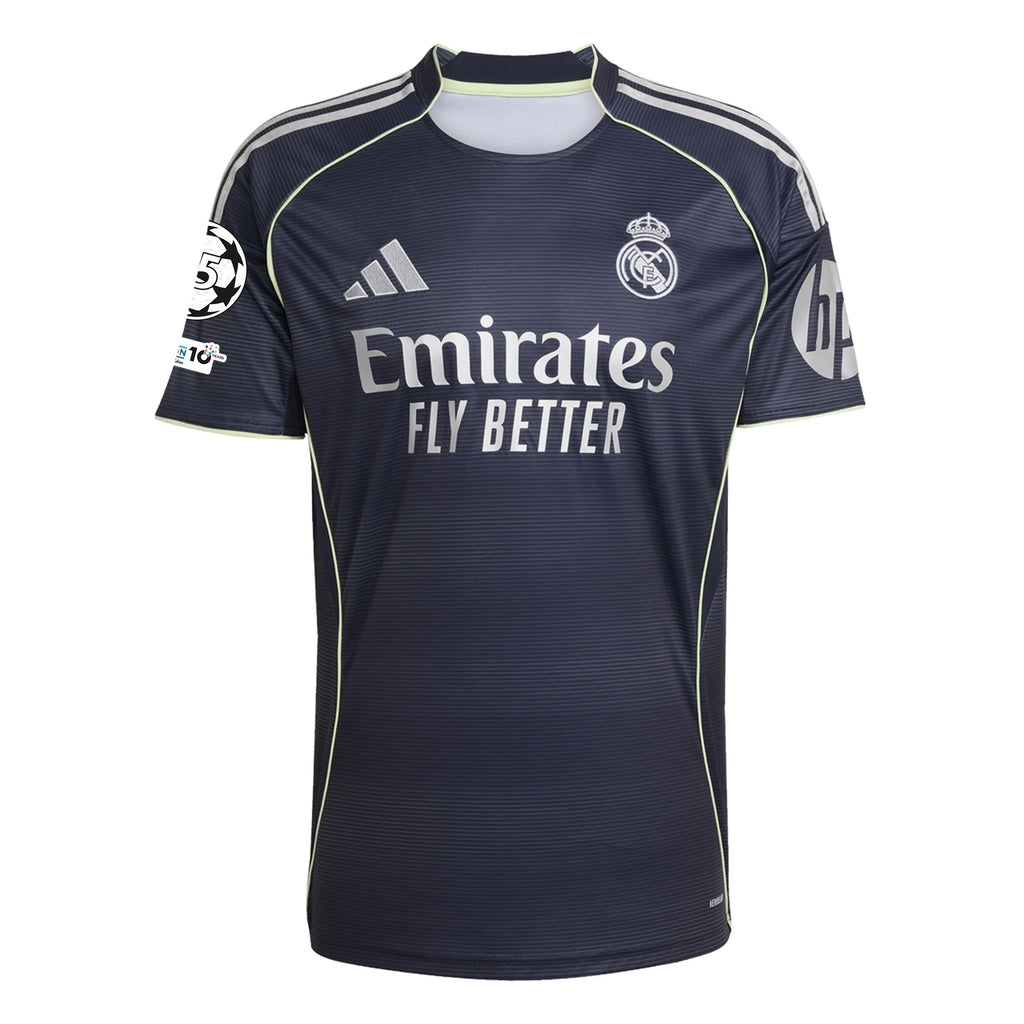 adidas Arda Güler Real Madrid 25/26 Away Jersey w/ Champions League Patches (Legend Ink)
