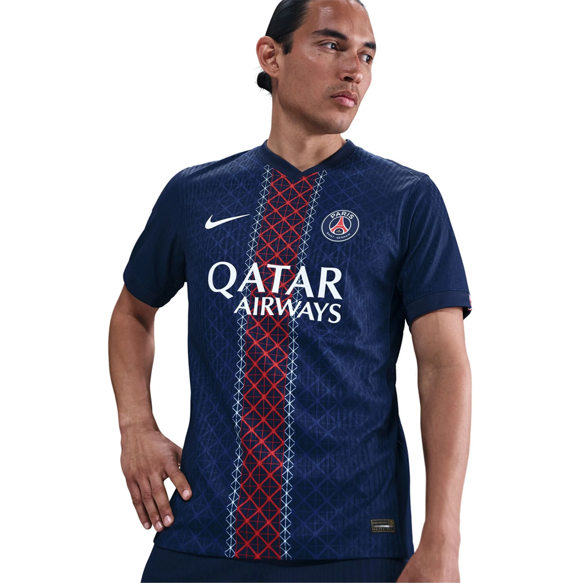 Nike Men's Pacho Paris Saint-Germain Authentic Home Jersey 25/26 w/ Champions League Patches (Navy)