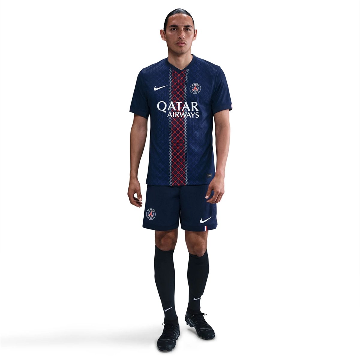 Nike Men's Beroldo Paris Saint-Germain Authentic Home Jersey 25/26 w/ Champions League Patches (Navy)