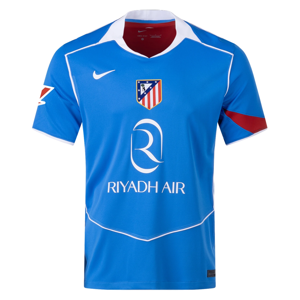 Nike Men's Atletico Madrid Johnny Cardoso T90 Third Jersey La Liga Patch 25/26 (Photo Blue/Sport Red)