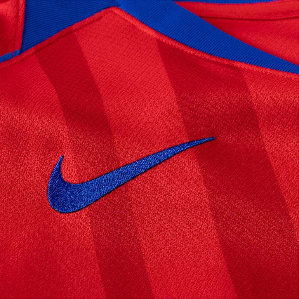 Nike Men's Paris Saint-Germain Vitinha T90 Third Jersey w/ Champions League Patches 25/26 (Sport Red/Hyper Royal)