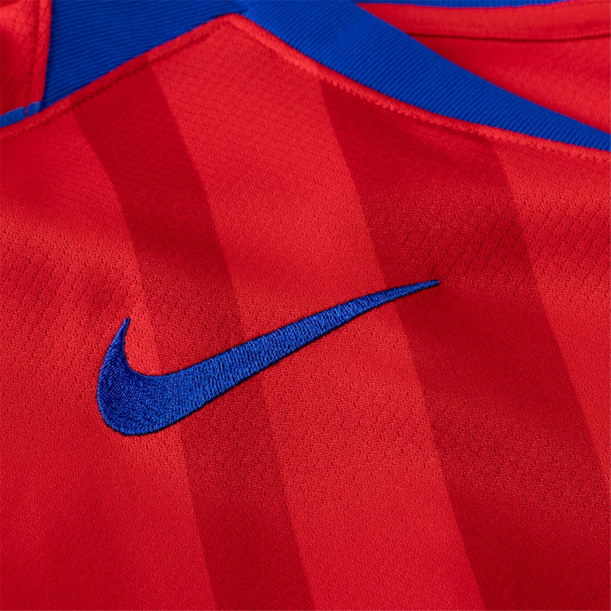 Nike Men's Paris Saint-Germain Vitinha T90 Third Jersey w/ Champions League Patches 25/26 (Sport Red/Hyper Royal)