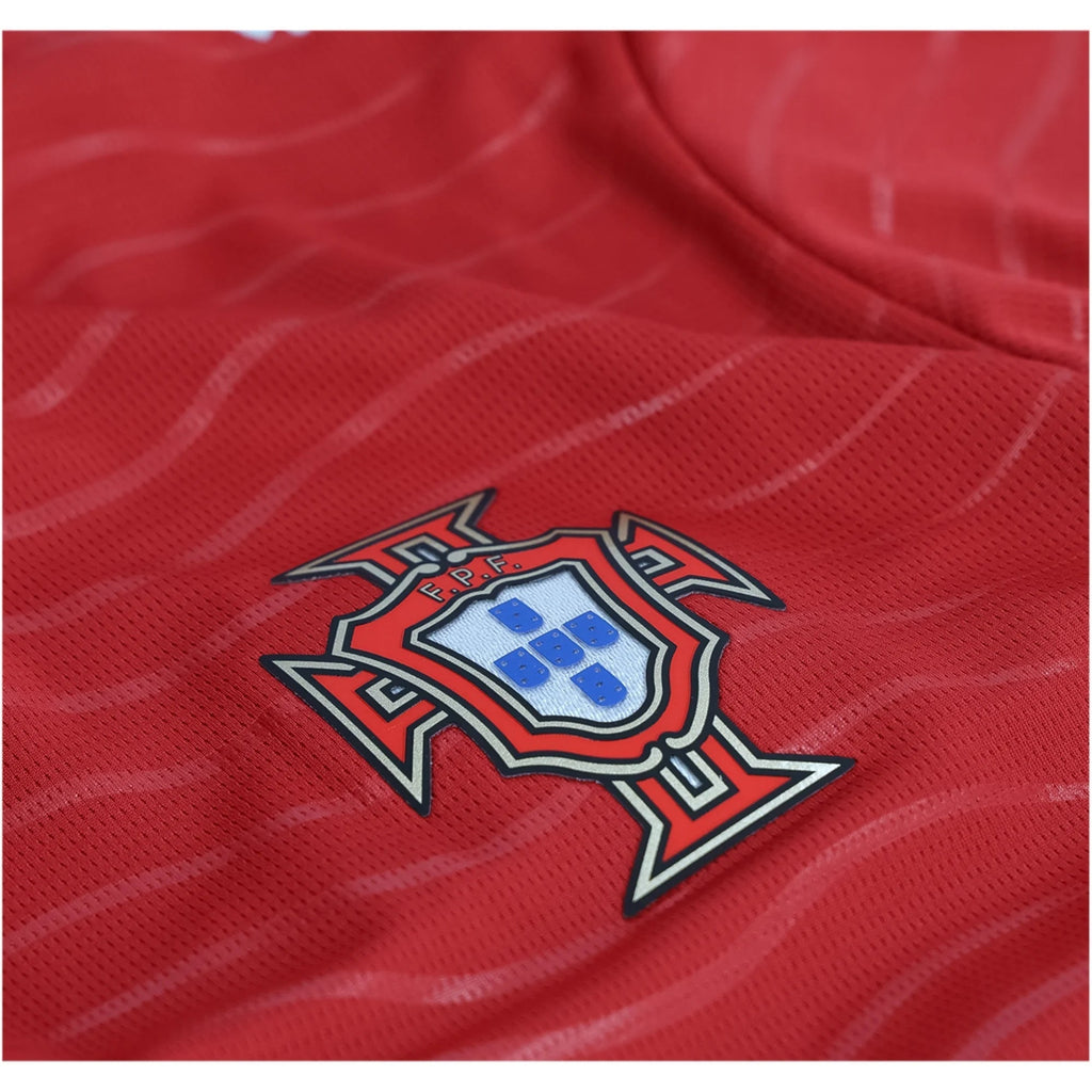 PUMA Men's Portugal Long Sleeve Home World Cup 2026 Jersey (Club Red/Green Lagoon)