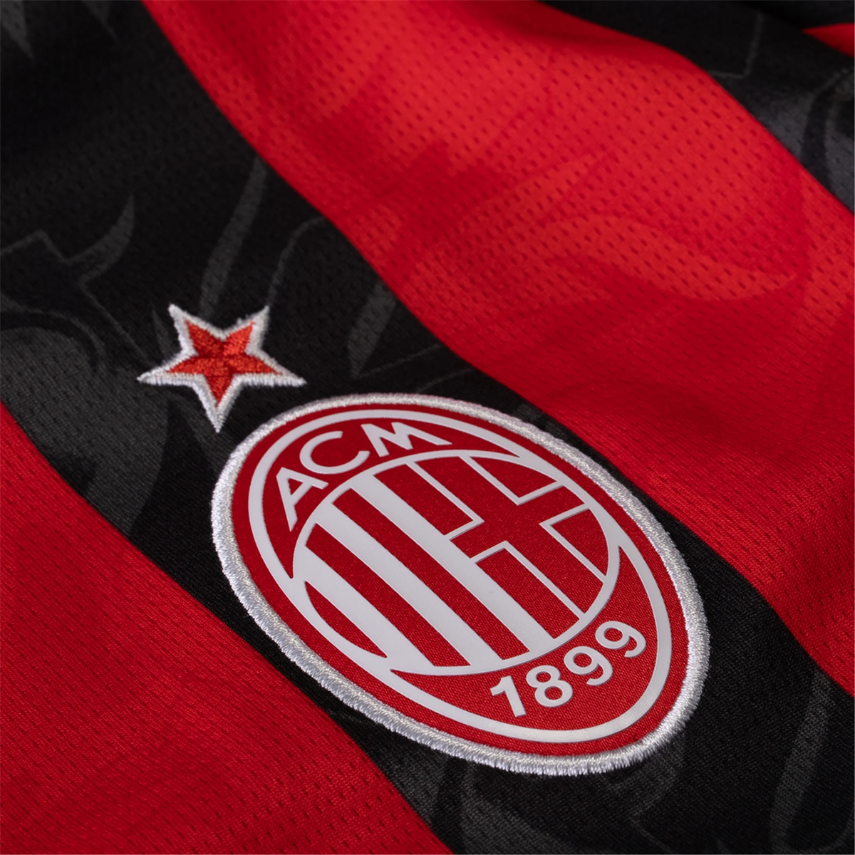 Puma Gabbia Men's AC Milan Home Jersey w/ Champions League Patches 25/26 (Red/Black)