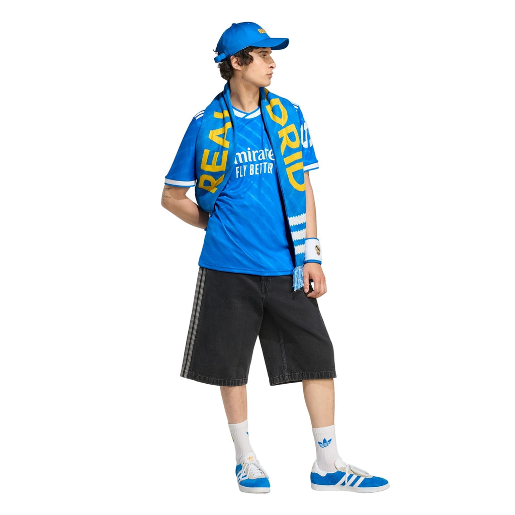 adidas Asencio Men's Real Madrid Third Jersey 25/26 w/ Champions League Patches (Blue/White)