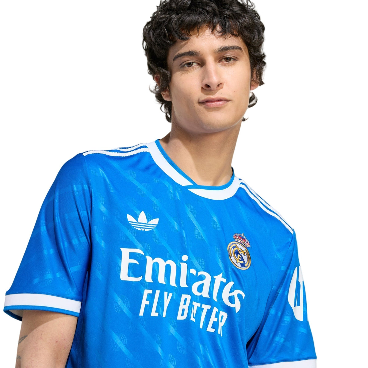 adidas Asencio Men's Real Madrid Third Jersey 25/26 w/ Champions League Patches (Blue/White)