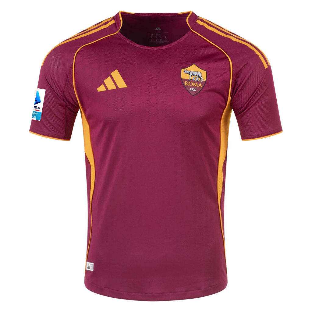 adidas Roma Authentic Evan Ferguson Home Jersey w/ Serie A Patch 25/26 (Burgundy)