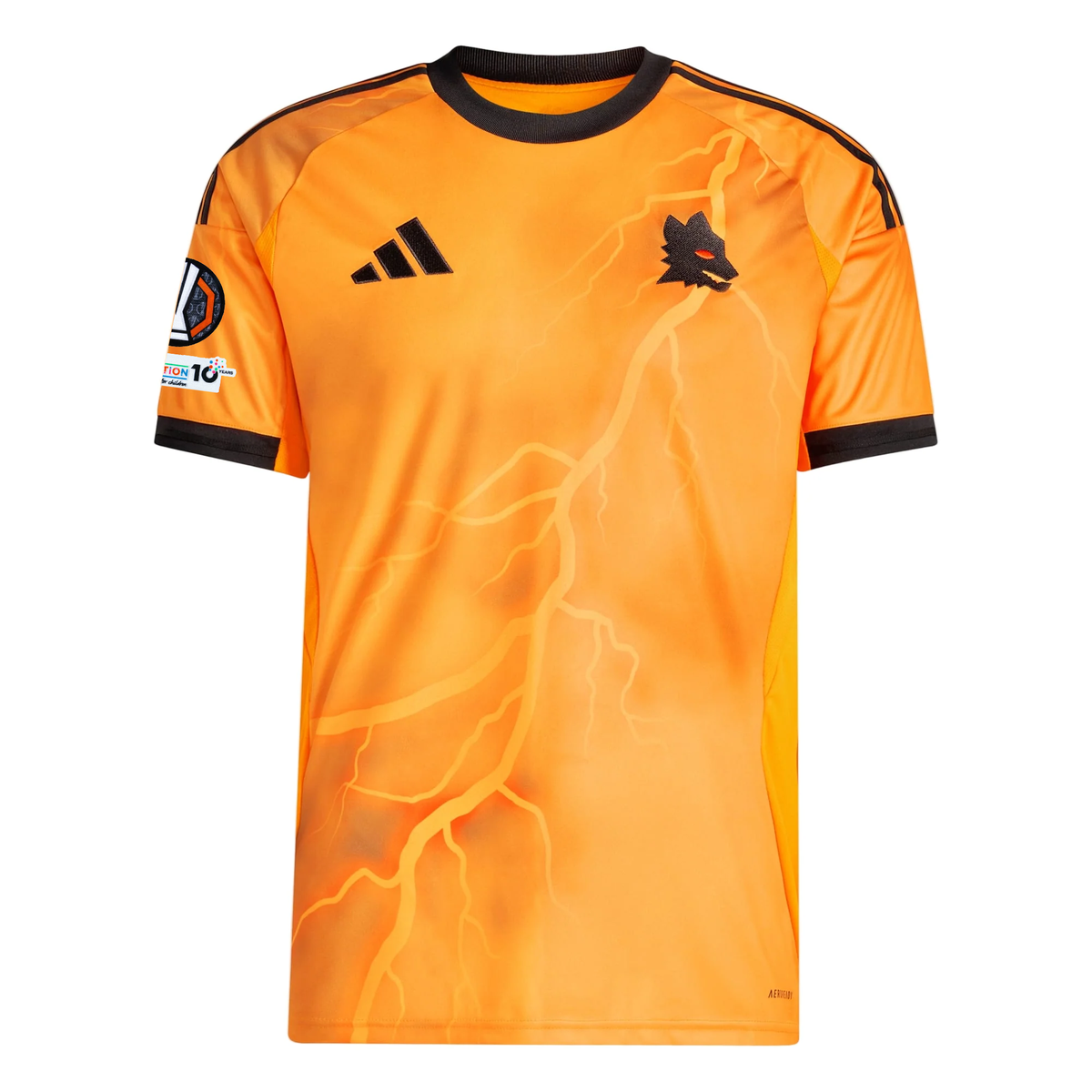 adidas Roma Matías Soulé Away Jersey w/ Europa League Patches 25/26 (Orange/Black)