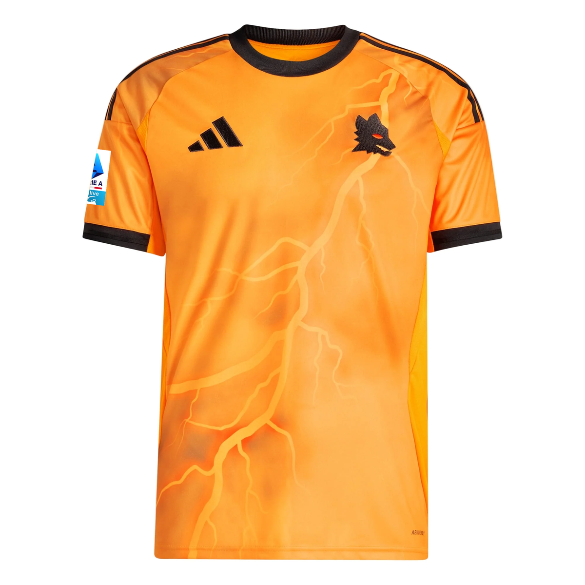 adidas Roma Matías Soulé Away Jersey w/ Serie A Patch 25/26 (Orange/Black)