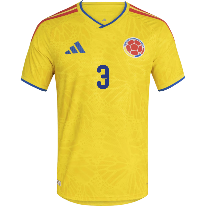adidas Men's Lucumi Colombia 2026 Authentic Home Jersey (Impact Yellow)