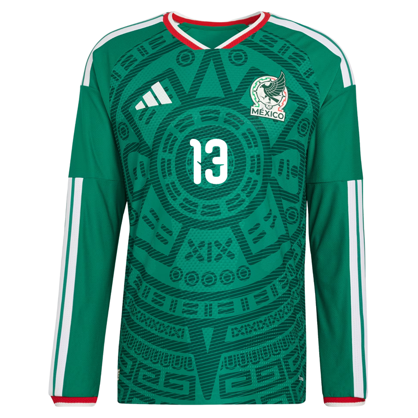 adidas Men's G. Ochoa Mexico Long-Sleeve Authentic Home Jersey 2026 (Bold Green)